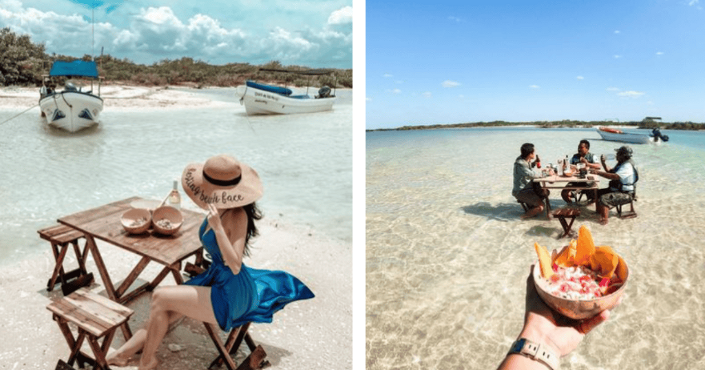 Picnic en medio del mar en Sisal-1